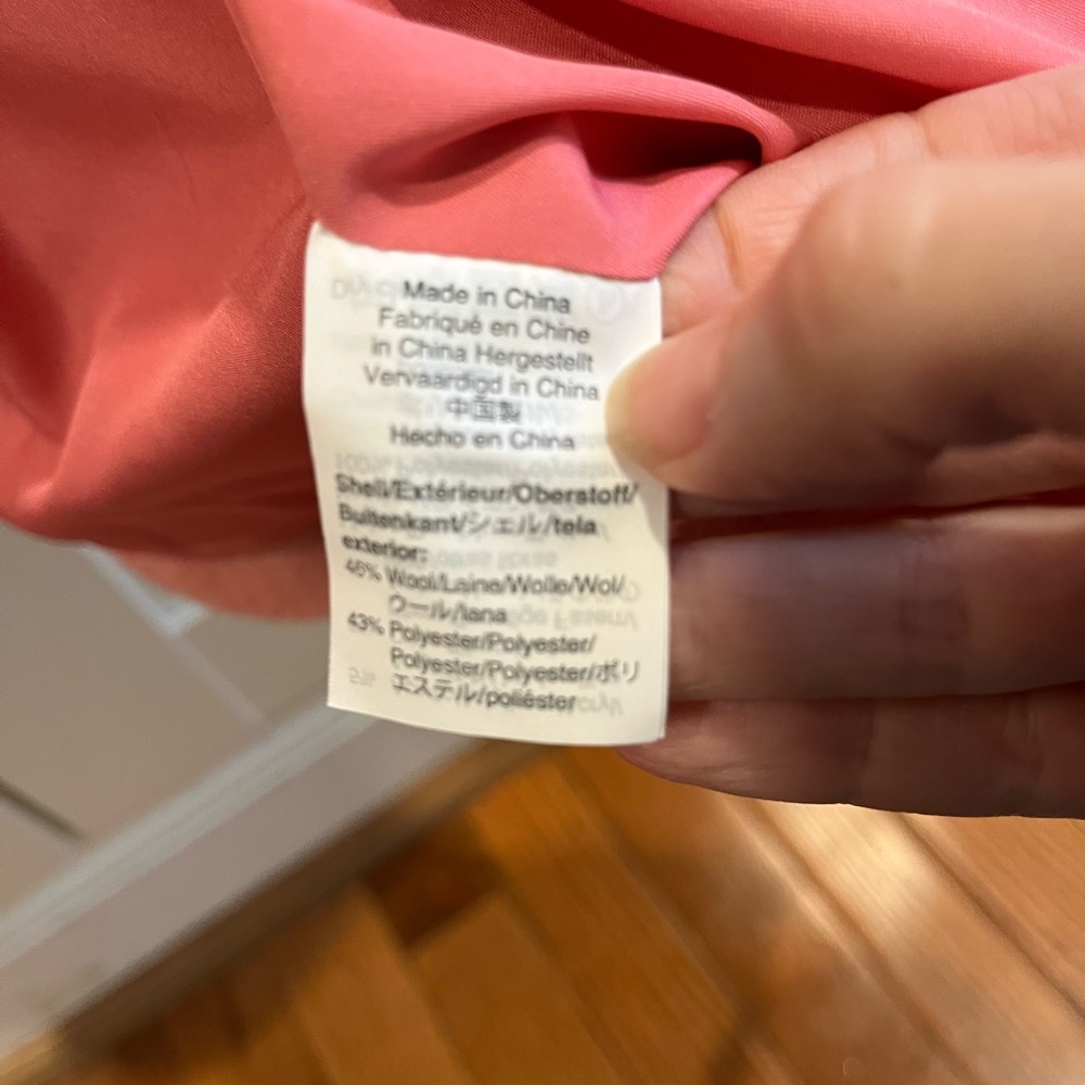 Crewcuts girls pink city pea coat size 10, worn twice - Picture 10 of 13